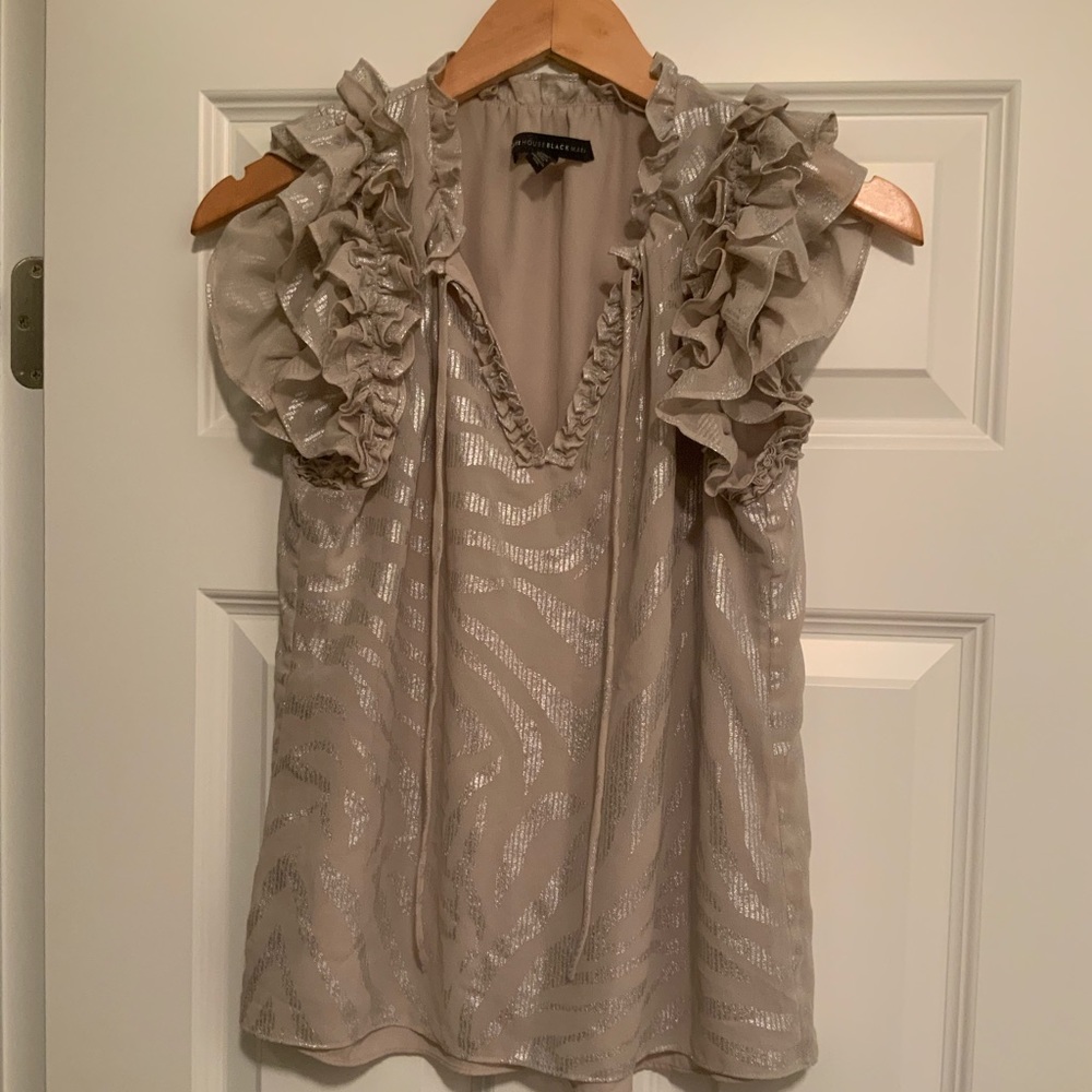 WHBM Ruffle Sleeve Blouse